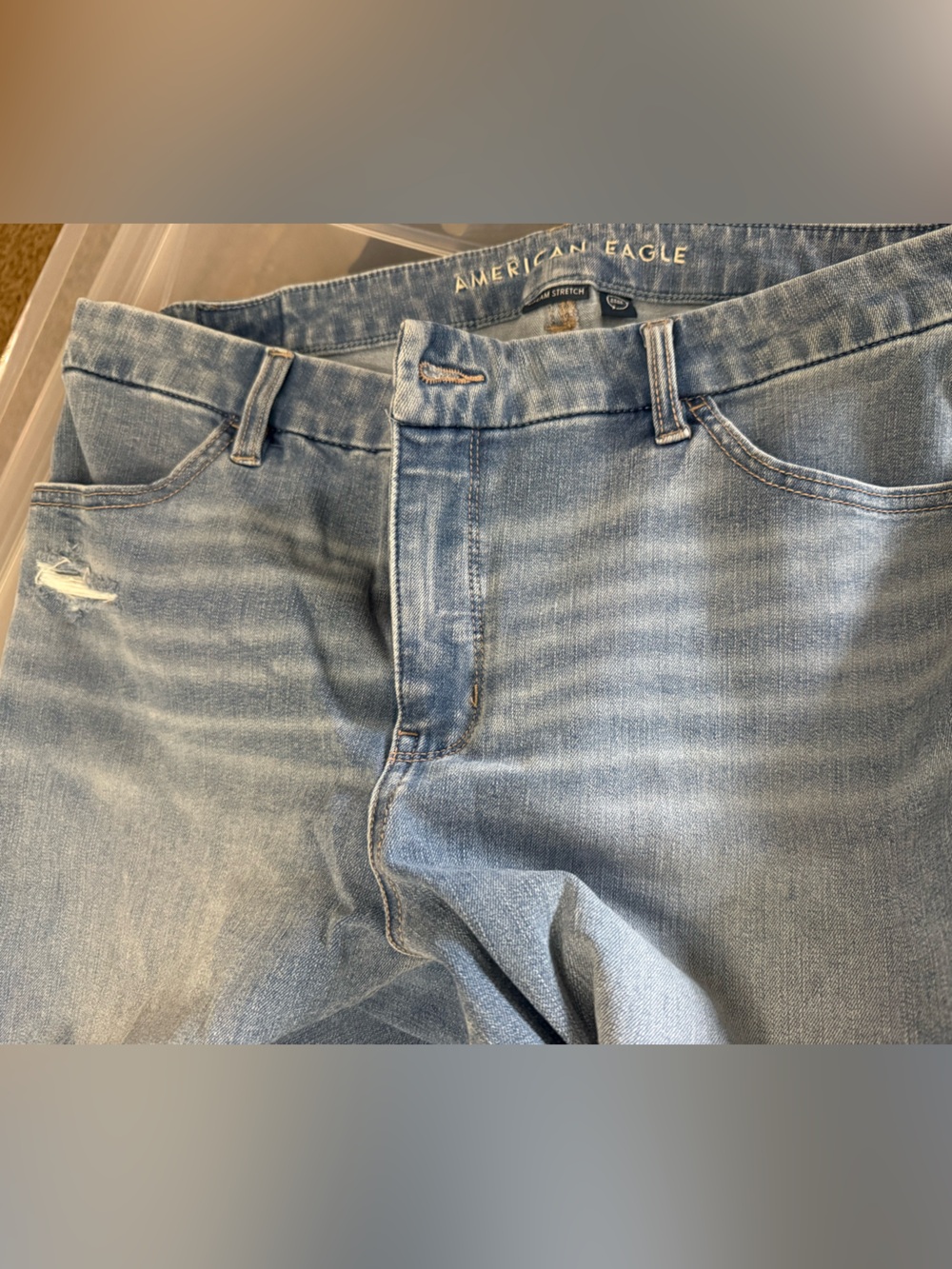 American Eagle Outfitters Light Blue Skinny Jeans Curvy Highrise Jeggings